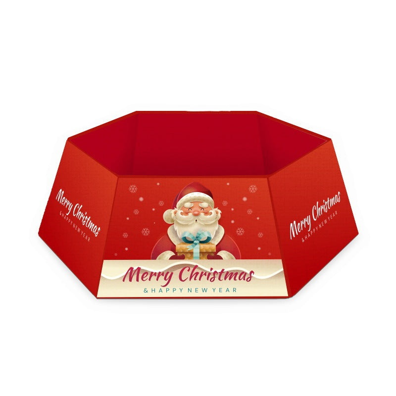 Falda decorativa multicolor para árbol de Navidad de tela no tejida de 40×25 cm para cubrir la base y mejorar la presentación