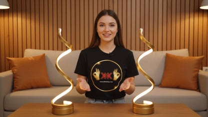 Lámpara de Mesa LED Espiral Moderna – Luz Regulable con Control Remoto