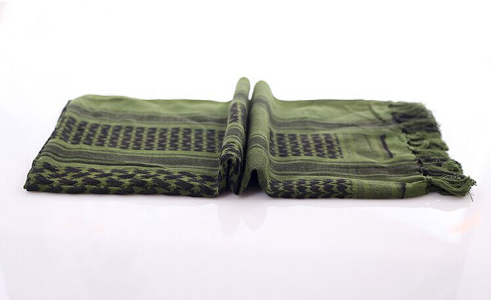 Pañuelo táctico árabe de algodón 100 % con diseño cuadrado ligero y transpirable en varios colores