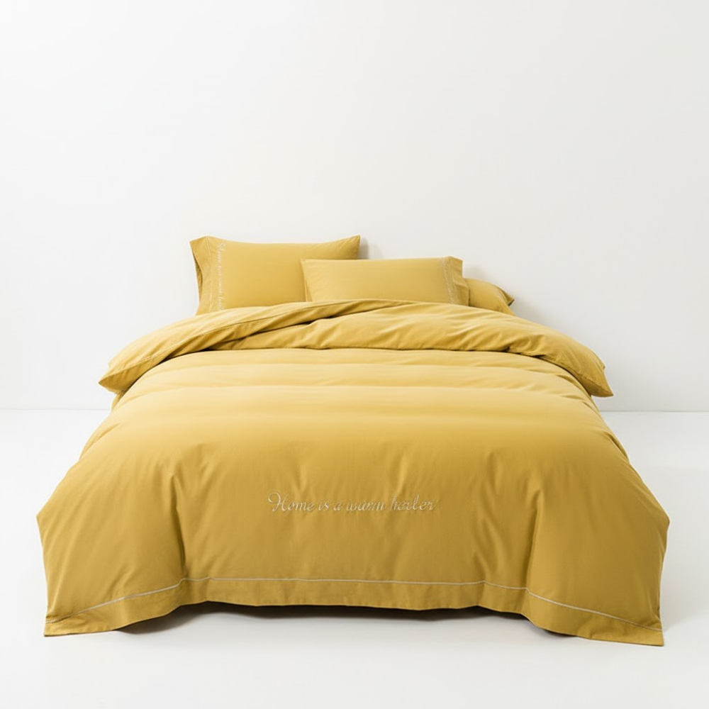 Juego de ropa de cama cepillado de algodón puro – suave, elegante y acogedor