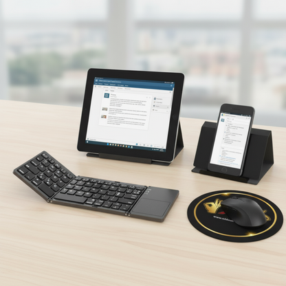 Teclado inalámbrico plegable – Mini teclado Bluetooth multifunción