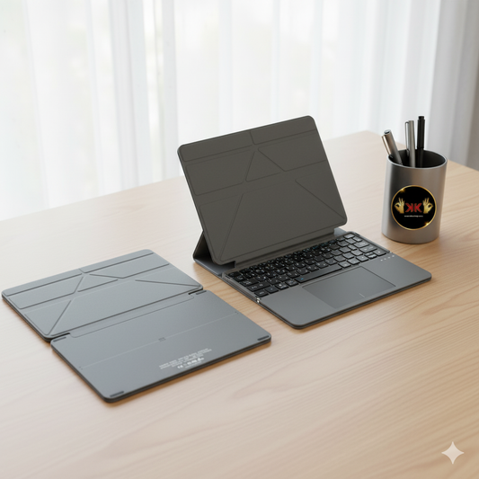 ⌨️ Teclado Bluetooth Inalámbrico Plegable con Touchpad – Ideal para Tablets y Smartphones 📱💻
