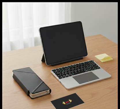 Teclado Bluetooth Inalámbrico Plegable con Touchpad – Compatible con Tablets y Smartphones