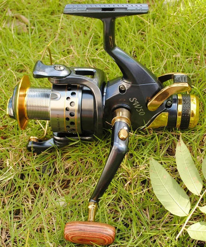 Carrete de pesca metálico SW50 / SW60 con sistema de freno delantero y trasero