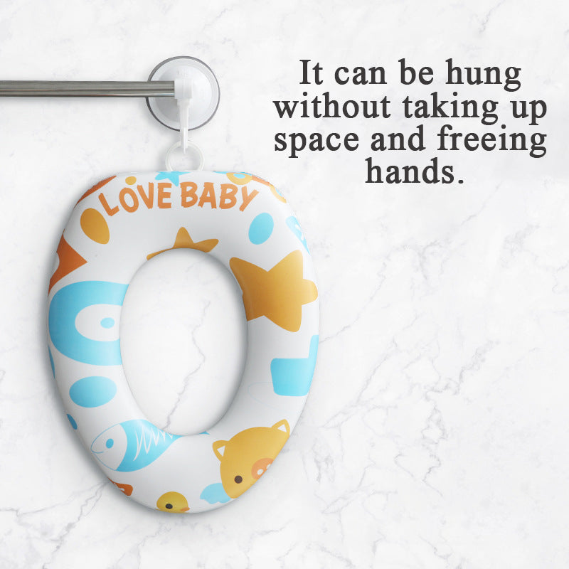 Asiento acolchado para inodoro infantil — Diseño divertido y cómodo