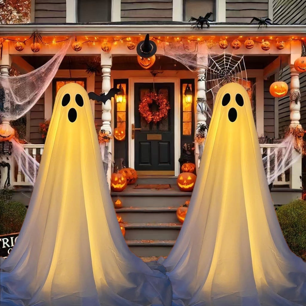 Fantasma Decorativo Exterior – Adorno Inflable y Luminoso para Jardín o Porche