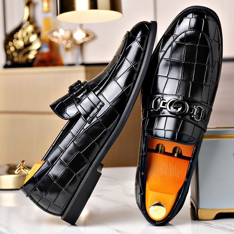 Mocasines casuales hombre – Hebilla metálica estilo juvenil