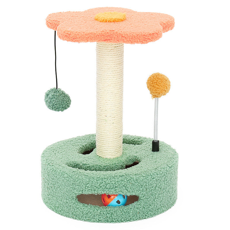 Rascador puente para gatos – Mueble interactivo con cuerda de sisal