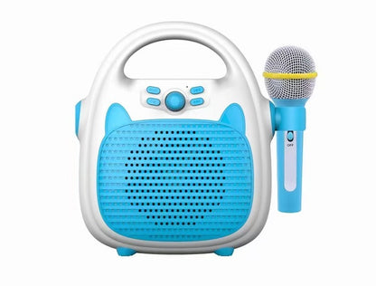 Máquina de Karaoke Infantil Bluetooth – Altavoz Portátil con Micrófono y Luces LED