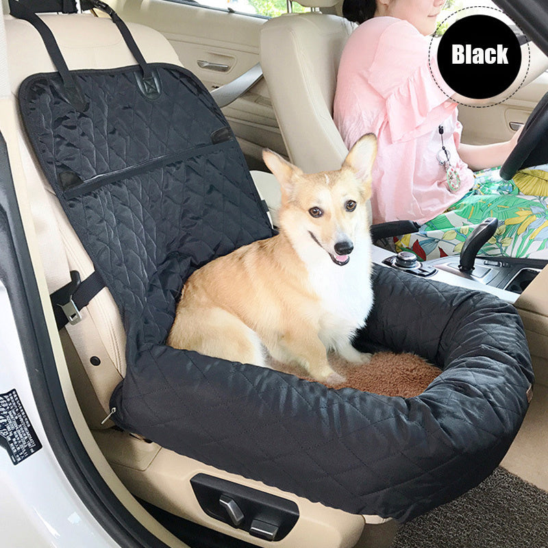 Cama transportadora 2 en 1 para mascotas – Asiento de coche plegable e impermeable