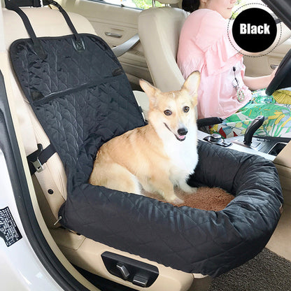 Cama transportadora 2 en 1 para mascotas – Asiento de coche plegable e impermeable