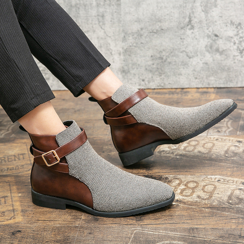 Botines retro para hombre – Estilo británico con plataforma
