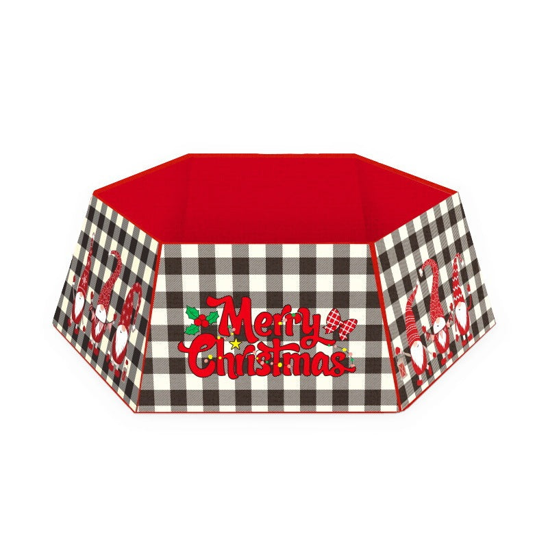Falda decorativa multicolor para árbol de Navidad de tela no tejida de 40×25 cm para cubrir la base y mejorar la presentación