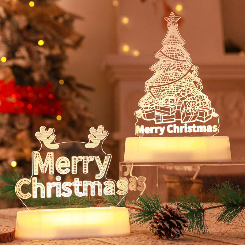 lámpara LED 3D acrílica de luz cálida con diseño tridimensional para decoración interior segura y de bajo consumo