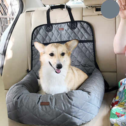Cama transportadora 2 en 1 para mascotas – Asiento de coche plegable e impermeable