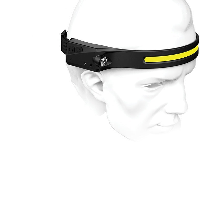 Linterna frontal LED COB con sensor de movimiento – Recargable e impermeable