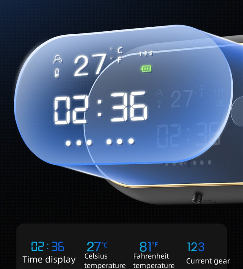 Dispensador automático de jabón en espuma — Montaje mural con pantalla digital