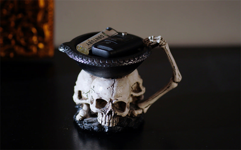 Bandeja Decorativa con Tres Fantasmas – Portavelas de Resina para Halloween