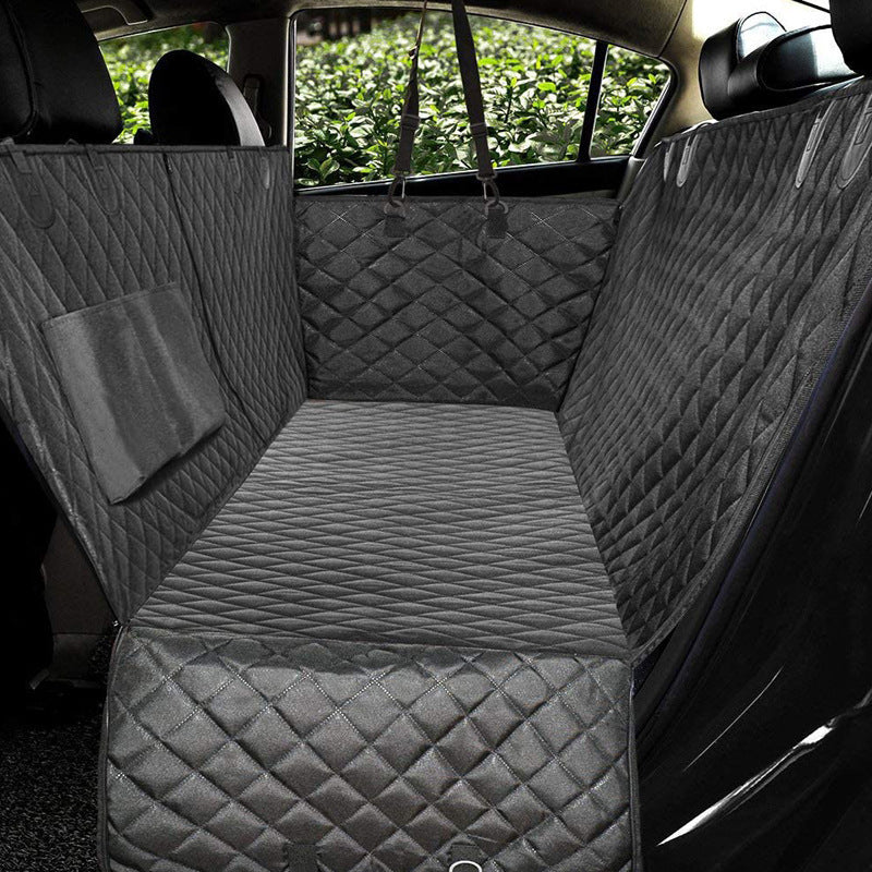 Funda de asiento de coche para perros con ventana de malla – hamaca impermeable y antideslizante