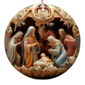 adorno navideño 3D de madera con diseño cartoon de personajes animados, tamaño 7.6x7.6 cm, ideal para decorar árboles y espacios festivos en el hogar