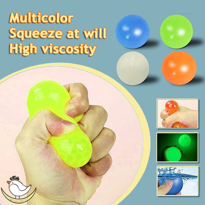 Bola Pegajosa Luminosa Glow In The Dark – Juguete Antiestrés y de Coordinación Infantil