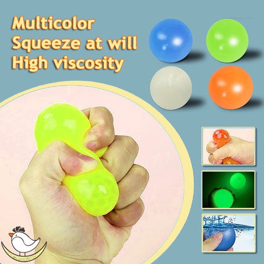 🟢✨ Bola Pegajosa Luminosa – Glow In The Dark – Juguete Antiestrés – Tendencia 2026 🌟