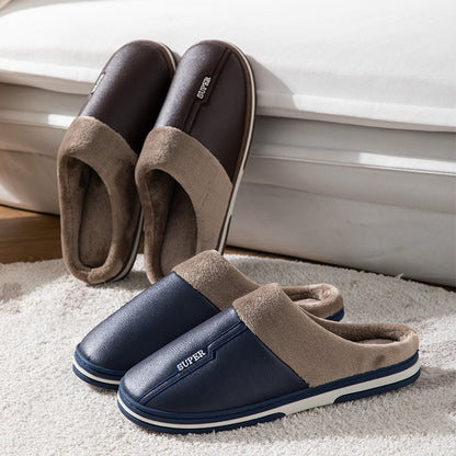 Pantuflas de invierno para hombre — Diseño oversize con forro cálido y suela antideslizante