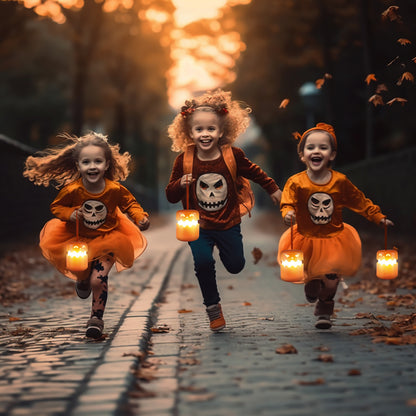 Lámpara Calabaza Plegable – Luz Nocturna Portátil Decorativa de Halloween