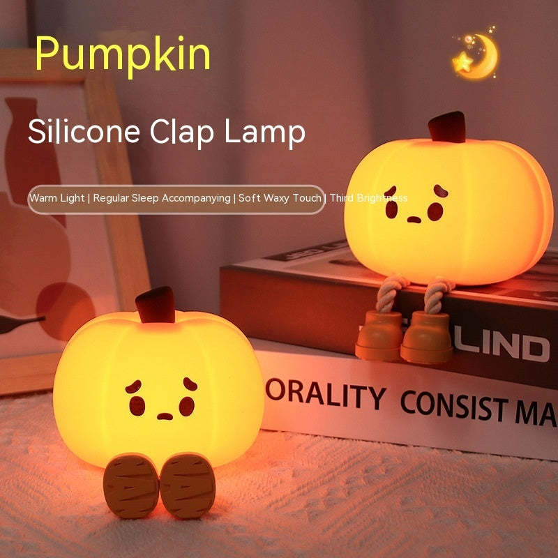 Lámpara Calabaza de Silicona – Luz Nocturna Recargable USB de Halloween