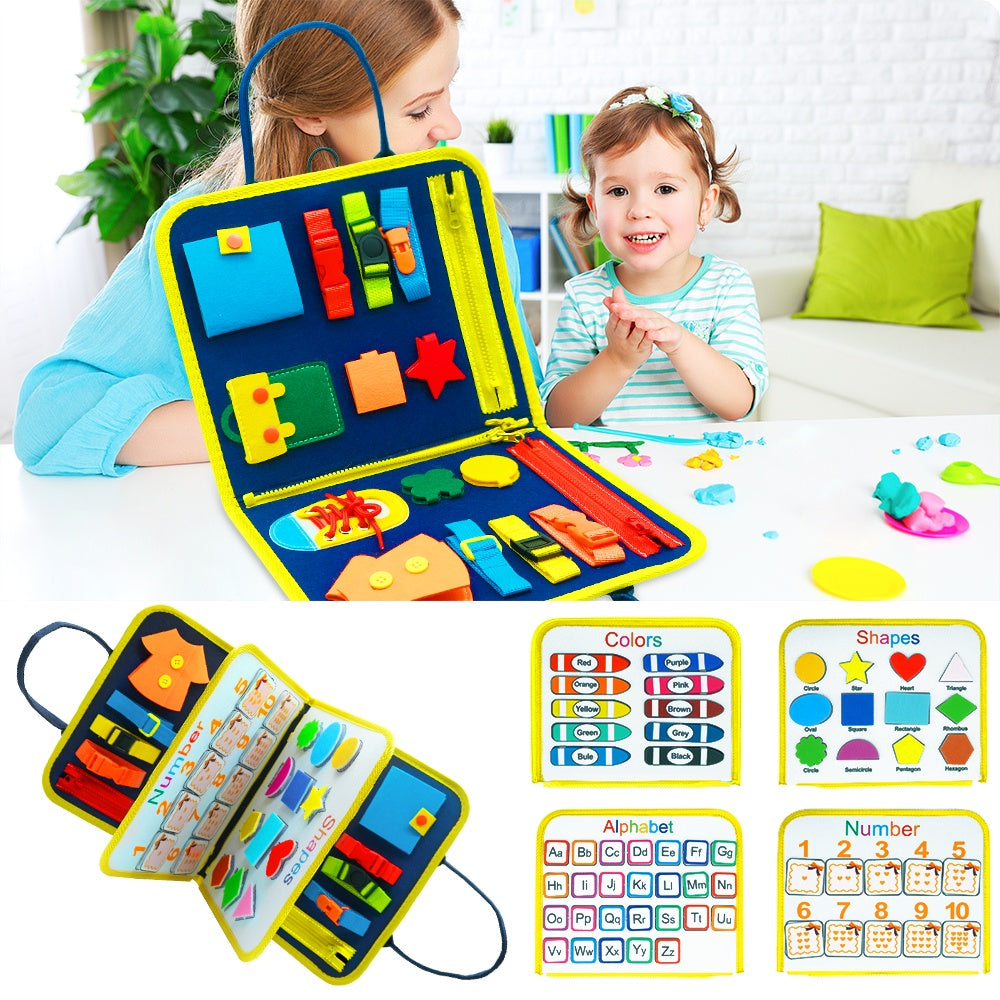 Libro Sensorial Montessori Infantil de Fieltro – Juguete Educativo