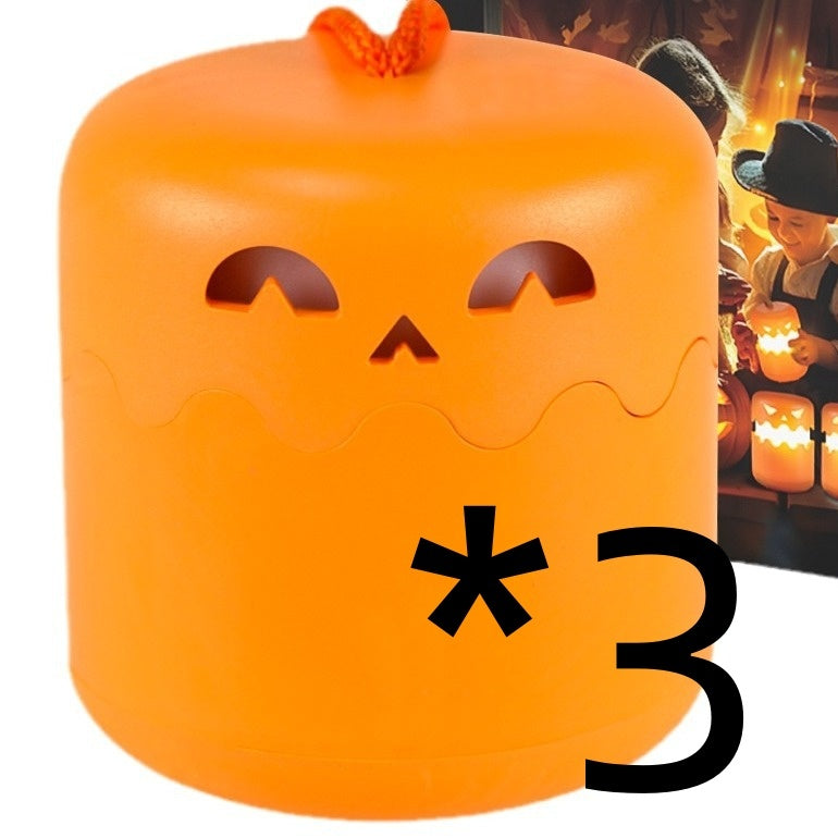 Lámpara Calabaza Plegable – Luz Nocturna Portátil Decorativa de Halloween
