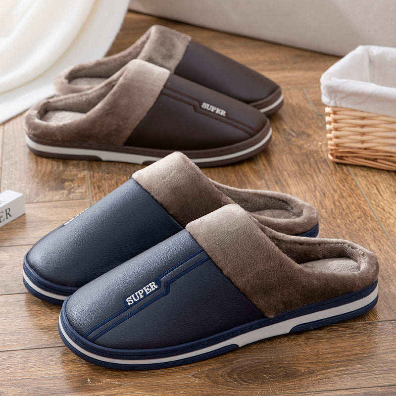 Pantuflas de invierno para hombre — Diseño oversize con forro cálido y suela antideslizante