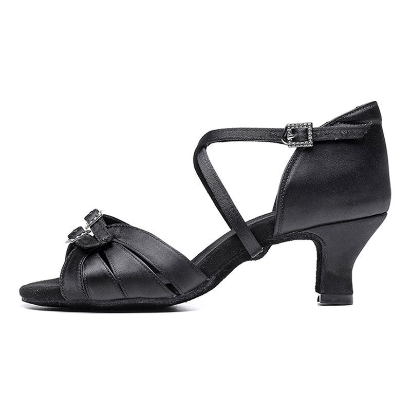 Zapatos de Baile Latino para Mujer con Tacón Alto y Suela de Cuero Suave