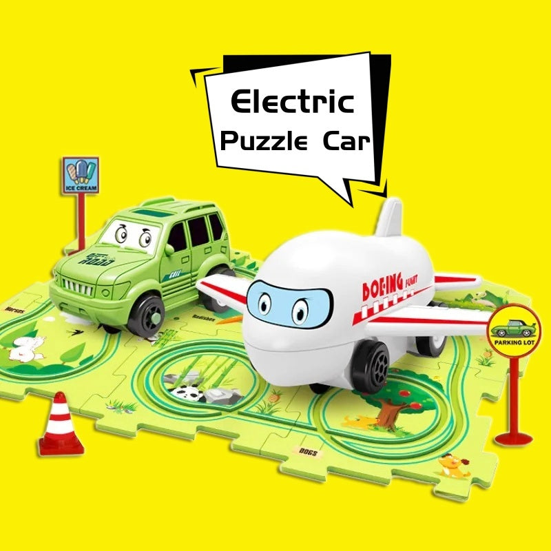 🚂🧩 Pista Eléctrica de Puzzle para Niños – DIY Creativo + Coche Automático – Tendencia 2026 ⚡👧👦