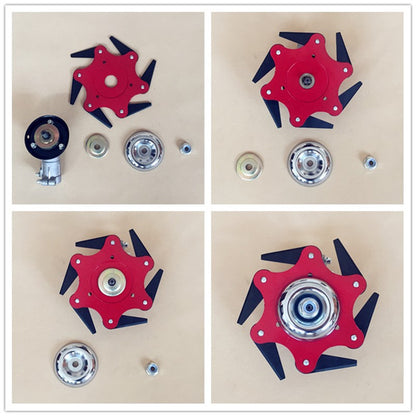 Cabezal de corte con hojas de acero manganeso – 6 cuchillas resistentes para desmalezadora