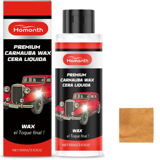 Cera Premium de Carnauba para Autos con Brillo Profesional y Protección UV