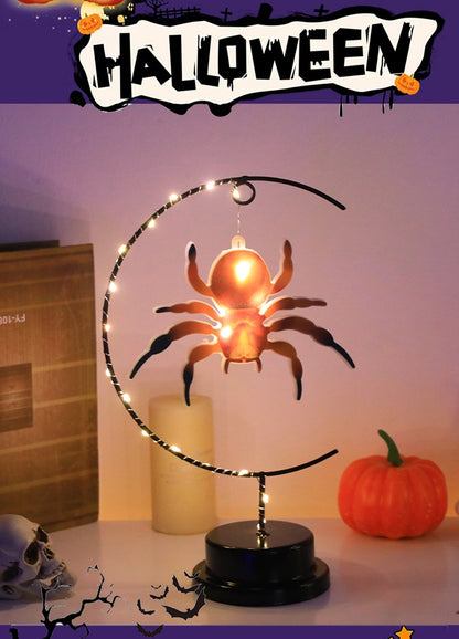 Lámpara Decorativa de Bruja en Hierro Forjado – Luz LED de Halloween