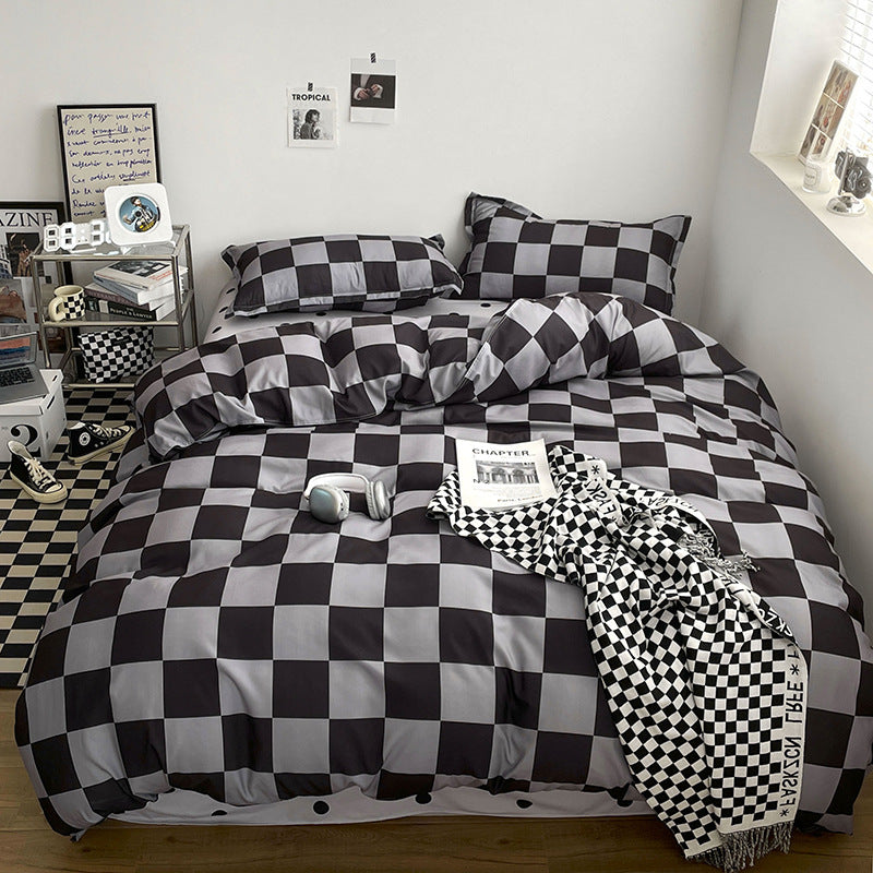 Juego de Cama de Algodón Aloe – Set 4 Piezas con Diseño Floral Moderno