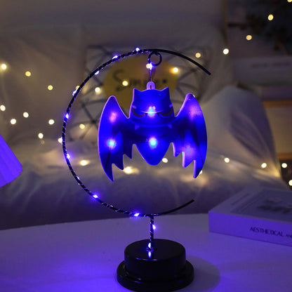 Lámpara Decorativa de Bruja en Hierro Forjado – Luz LED de Halloween