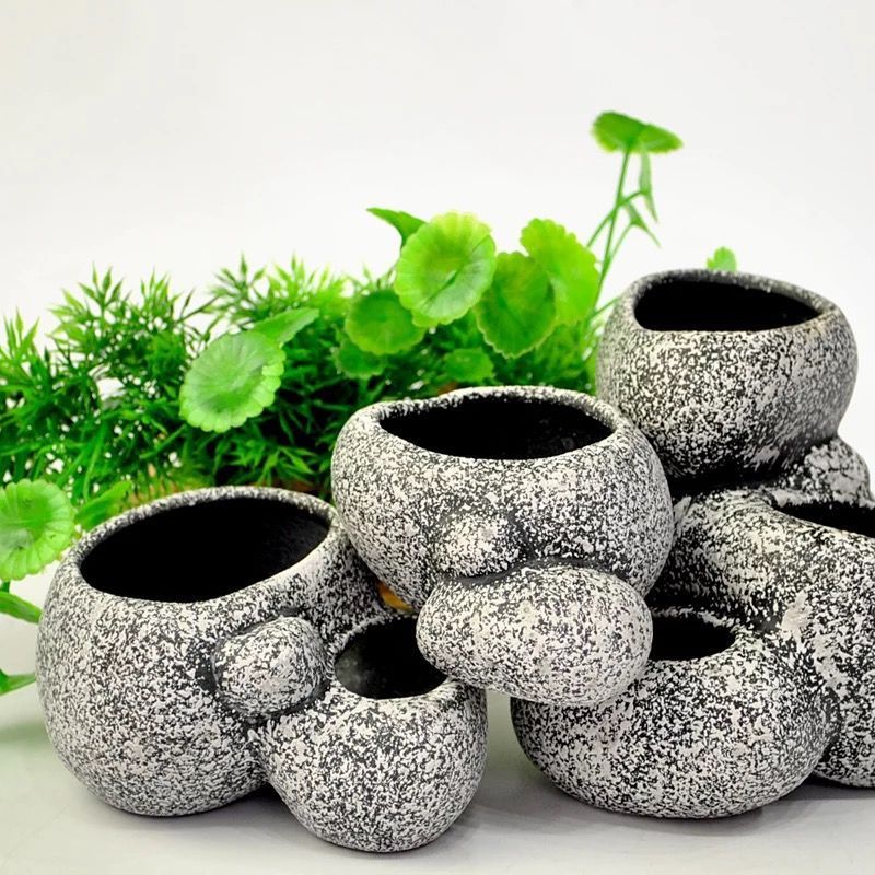 Piedra cerámica decorativa para acuarios – Refugio multifuncional para peces y plantas