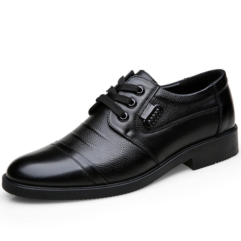 Zapatos de hombre con cordones — Cuero de primera capa y diseño clásico de caña alta