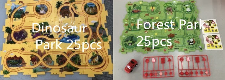 🚂🧩 Pista Eléctrica de Puzzle para Niños – DIY Creativo + Coche Automático – Tendencia 2026 ⚡👧👦