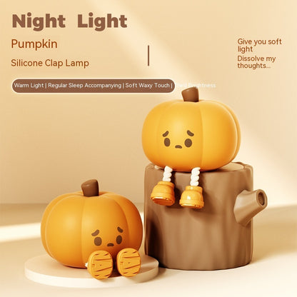Lámpara Calabaza de Silicona – Luz Nocturna Recargable USB de Halloween