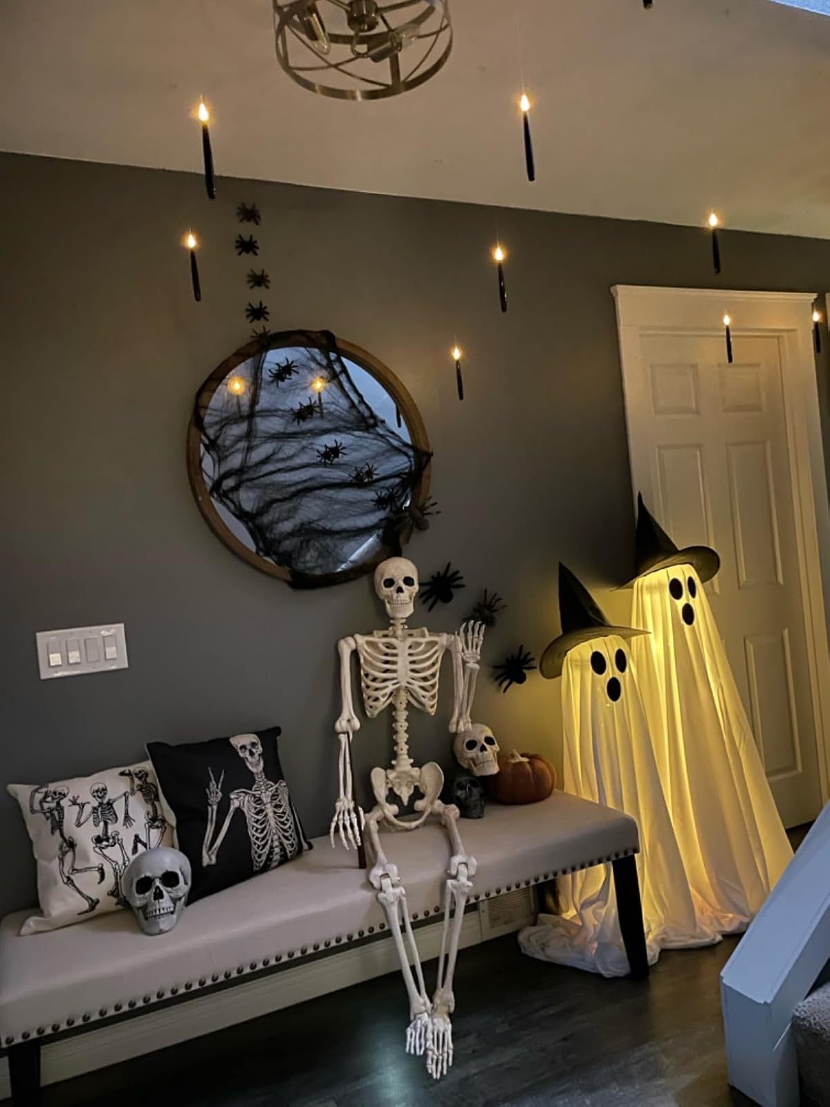 Fantasma Decorativo Exterior – Adorno Inflable y Luminoso para Jardín o Porche