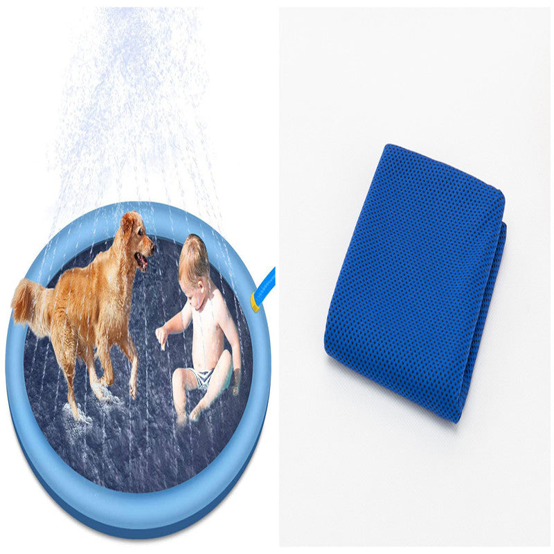 Alfombra de Agua Antideslizante para Niños y Mascotas – Diversión de Verano en el Jardín