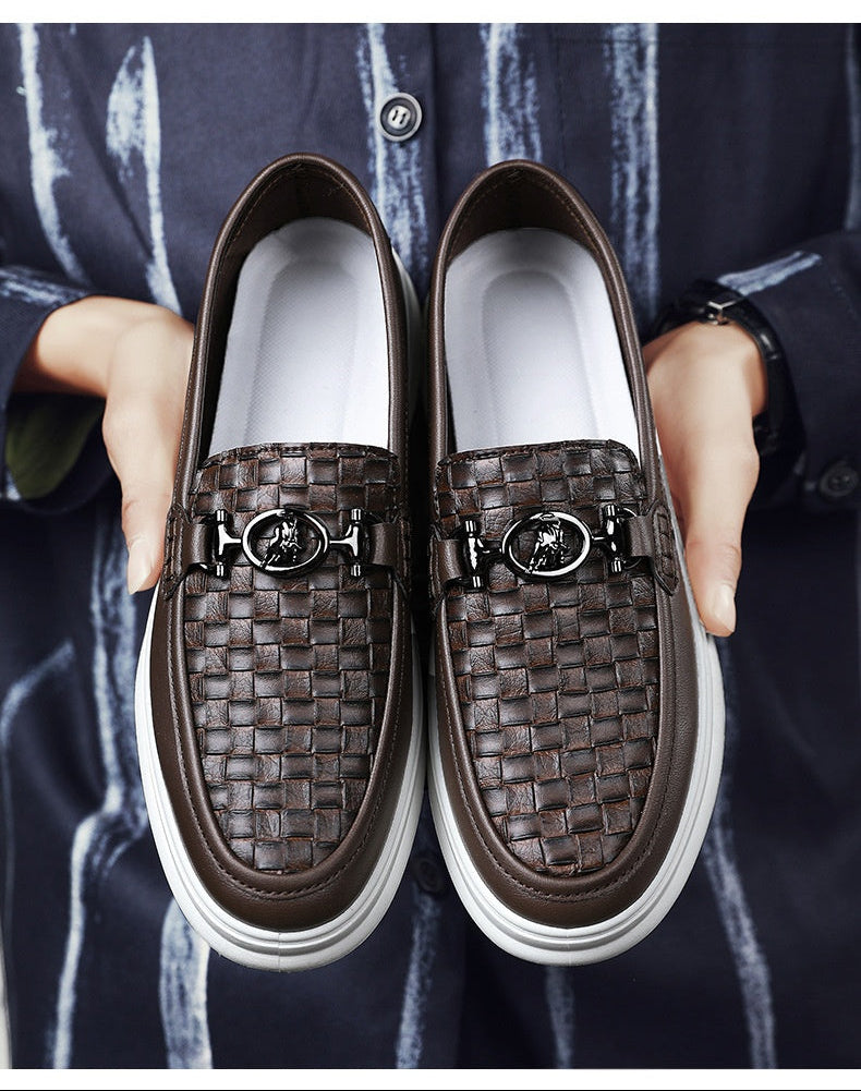 Zapatos casuales estilo británico – Slip-on retro para hombre