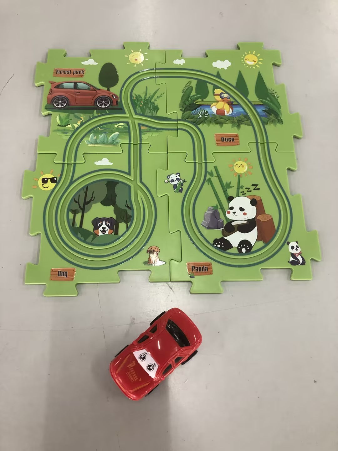 Pista Eléctrica de Puzzle para Niños – Coche Automático DIY Creativo