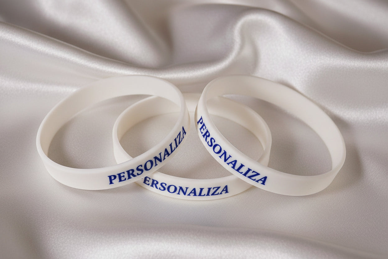 Pack 50 Brazaletes de Silicona Personalizables