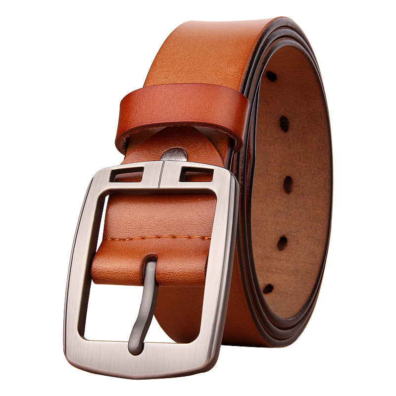 Cinturón de cuero genuino para hombre – estilo retro y elegante