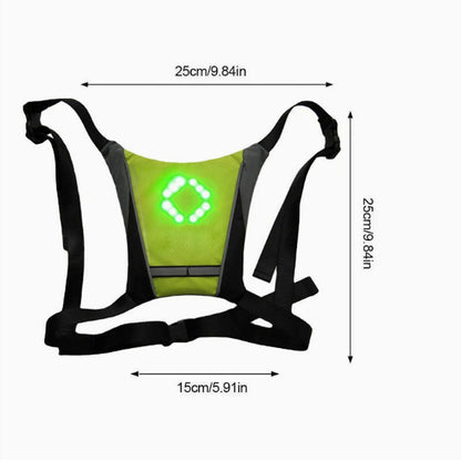 Chaleco reflectante LED recargable por USB – Seguridad y visibilidad para ciclismo nocturno
